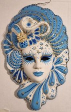 Ceramic Venetian Mask Wall Decor Signed Piece 1996 30cmx19cm approx.