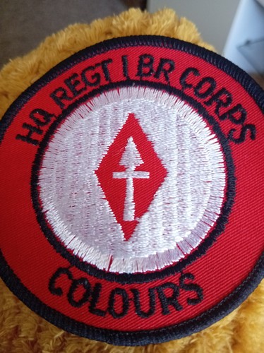 Military embroidered iron - embroidered, iron-on