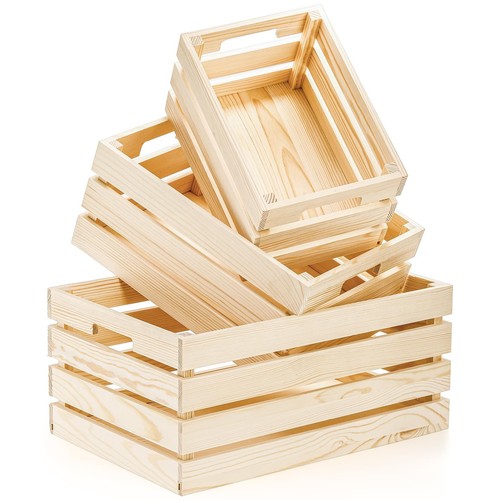 Set rustic wooden nesting - 3,