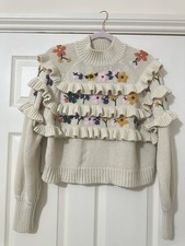 Zara Women Cream Wool Blend