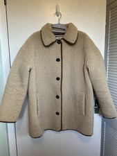 Zara Size Small Good Condition Sheepskin Jacket With Front Pockets Button Fasten