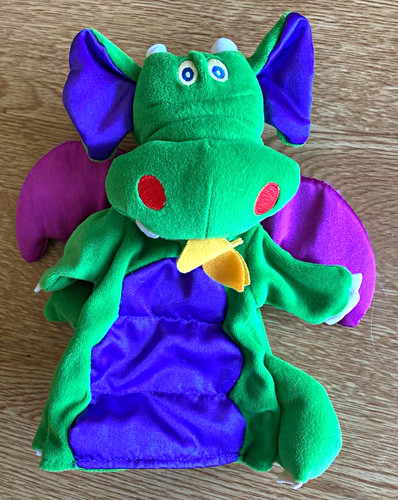Dragon hand puppet early - dragon, puppet,