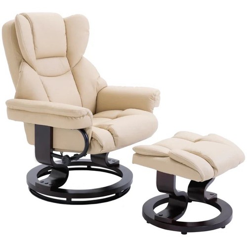 Homcom swivel manual recliner - swivel,