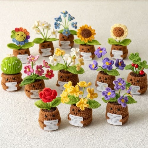 Crochet flower plant - flower,