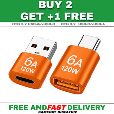 6A USB OTG Adapter USB 3.0 A Male To Type C Female Converter Fast Charger 120W