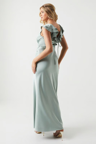 Oasis sage pale green satin - sage,