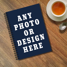 A5 Personalised Notebook Journal Notepad Note Book Photo Upload Logo Gift
