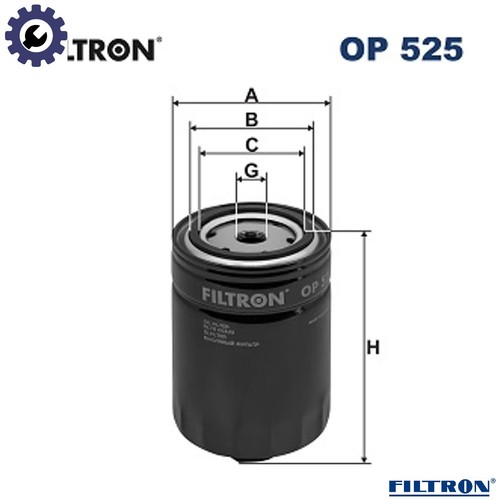 Oil filter 525 for - oil,