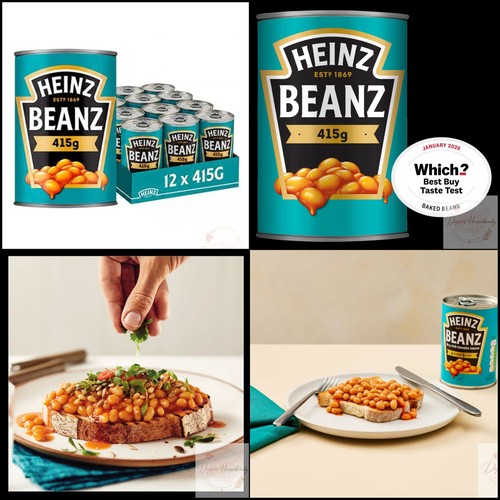 Heinz baked beans 12x415g - baked,