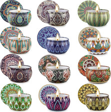 12pc Scented Soy Jar Candles