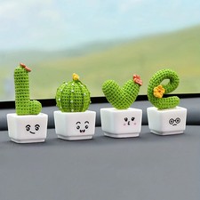 1 Set of 4, Resin Succulent