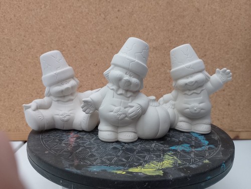 Unpainted ceramic bisque - unpainted, 3