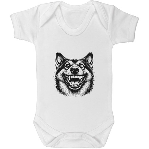 Grinning german shepherd - 'grinning,
