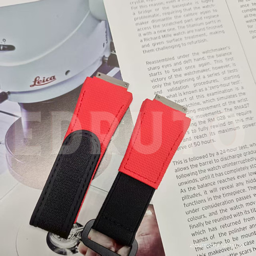 Red medium hybrid watch band - medium,