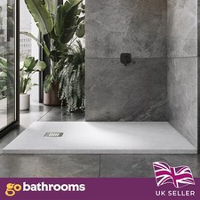 White slate effect low profile - white,