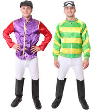 ADULT JOCKEY COSTUME MENS HORSE RACING FANCY DRESS TOP TROUSERS BOOTS UNIFORM