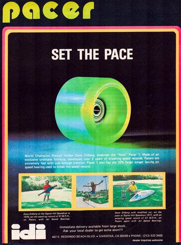 Print pacer skateboard - print, ad