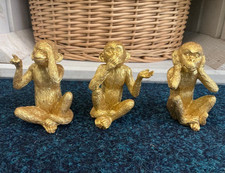 Three Wise Monkeys Gold