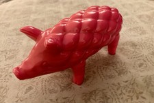Vibrant Pink Ceramic Pig Ornament