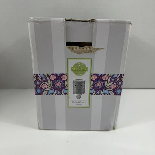 Scentsy etched core - etched, silver