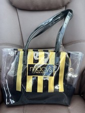 Vintage Macy’s NY Bag, Black And Gold Stripe VGC