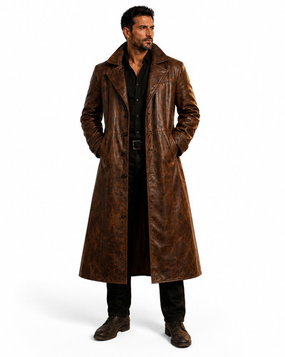 Men brown genuine leather - brown,