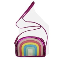 Girls Metallic Pink Rainbow