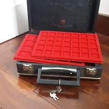 Vintage Abafil Milano  coin Collectors storage Box Case  with key Miniporter