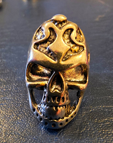 Mens gothic skull ring - gothic, biker