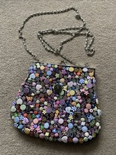 BNWOT BRAND NEW The Bulaggi Bag Multi-Coloured Hand Bag Buttons Beads Jewels