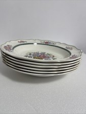 6 Wedgwood FLORAL Etruria England  August 1 1922 10” - 1.5” Deep Bowl Plates