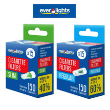 90 X Cigarette Tar Filters Slim Regular for Roll Up Plastic Reusable Reduce Tar