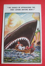 Old  Comic postcard COUPLE IN