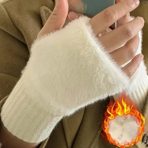 Women fingerless gloves wool - women's,