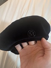 Maison Michel “New Billy” Velvet Beret — Size L, Black