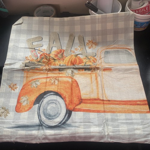 Fall harvest cushion - -,