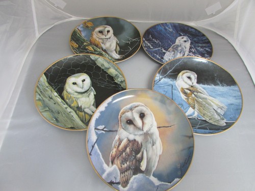 Danbury mint barn owl - x5,