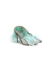 Green Ostrich Feather Satin