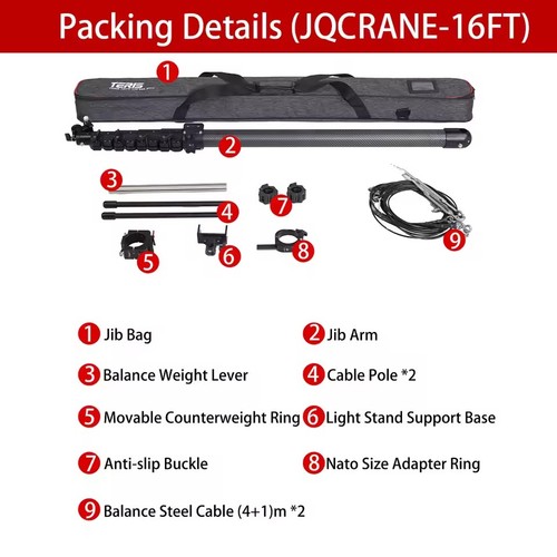 Teris jqcrane 16ft carbon - teris, 5m