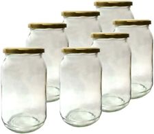 Glass 900ml Jars with Lid  Jam Pickle Chutney Honey DIY & Storage