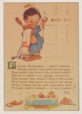 Advertising Postcard - Robert Opie Bathtime Series, Mabel Lucie Attwell BT212