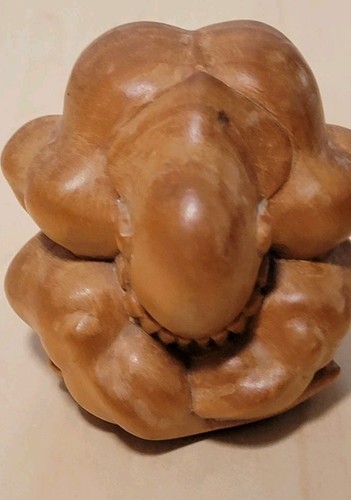 Vintage hand carved wooden - carved,