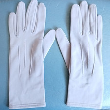 Vintage Unused In Bag 1980s Grey Nylon Fleece Lined Smart Gloves Size 7  VGC