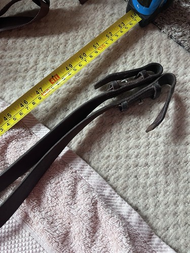 Brown leather reins - reins, 52”
