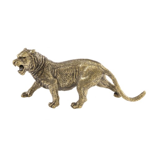 Brass tiger figurine - figurine, antique