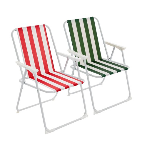 Folding metal beach chairs - metal,