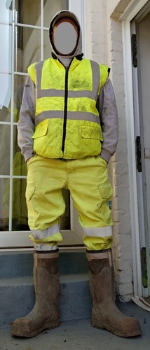 Mens yellow vis zip work - hi,