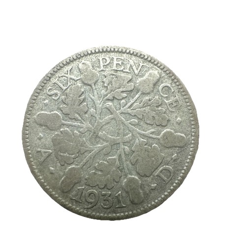 1931 sixpence silver - 1931,