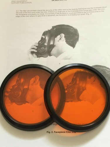 S10 gas mask - respirator, orange