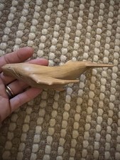 Small Hand Carved Wooden Whale